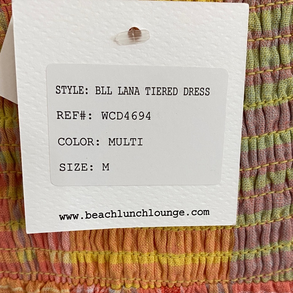 Beachlunchlounge Multicolor Madras Plaid Linen Maxi Dress in Yellow, Coral, Pink - Picture 7 of 12